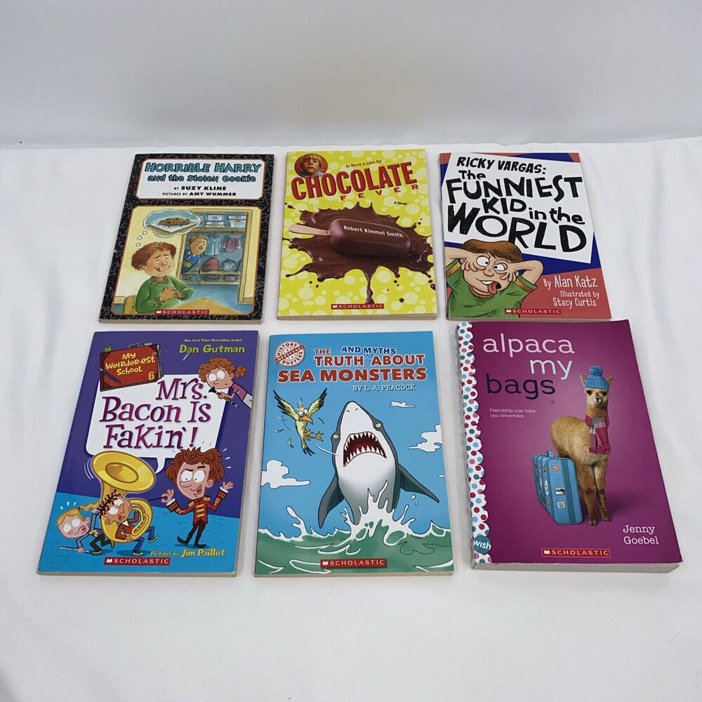 Scholastic Grade 4 And 5 Book Lot Mrs. Bacon Alpaca My Bags Horrible Harry Choc